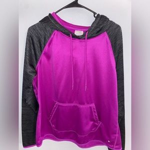 Grey and Purple Active Hoodie XL